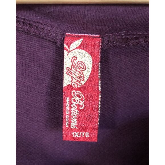 Apple Bottoms Cowl Neck Dress Womens 1X Pockets & Lace-Up Sides y2k Retro Purple - Picture 5 of 8